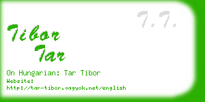 tibor tar business card